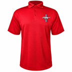 Ford Mustang New Red polyester polo main front view
