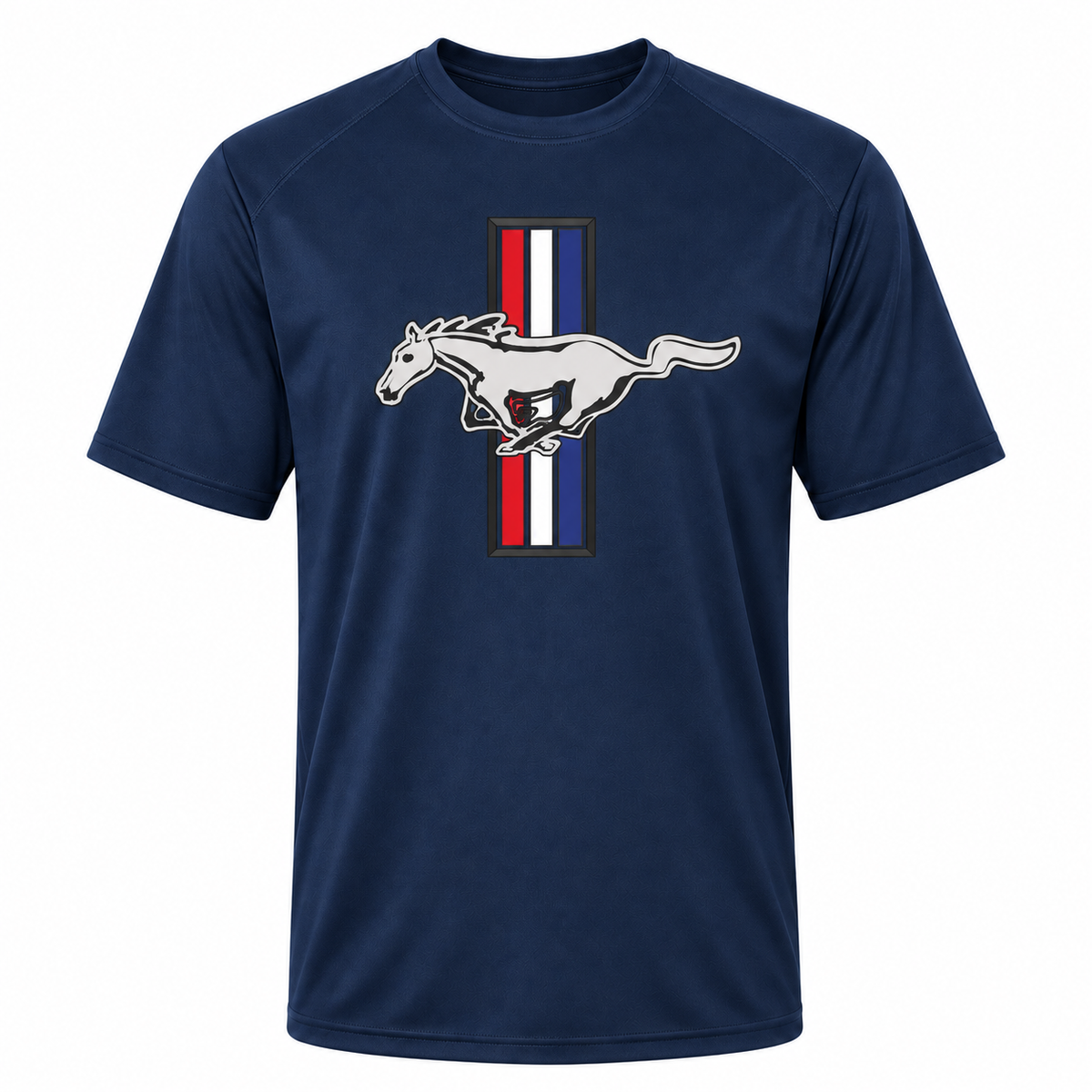 Ford Mustang New Navy polyester t-shirt main front view