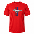 Ford Mustang New Red polyester t-shirt main front view