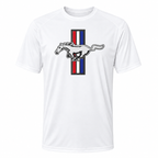 Ford Mustang New White polyester t-shirt main front view