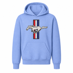 Ford Mustang New Light Blue youthhoodie main front view