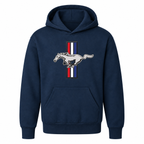 Ford Mustang New Navy youth hoodie main front view
