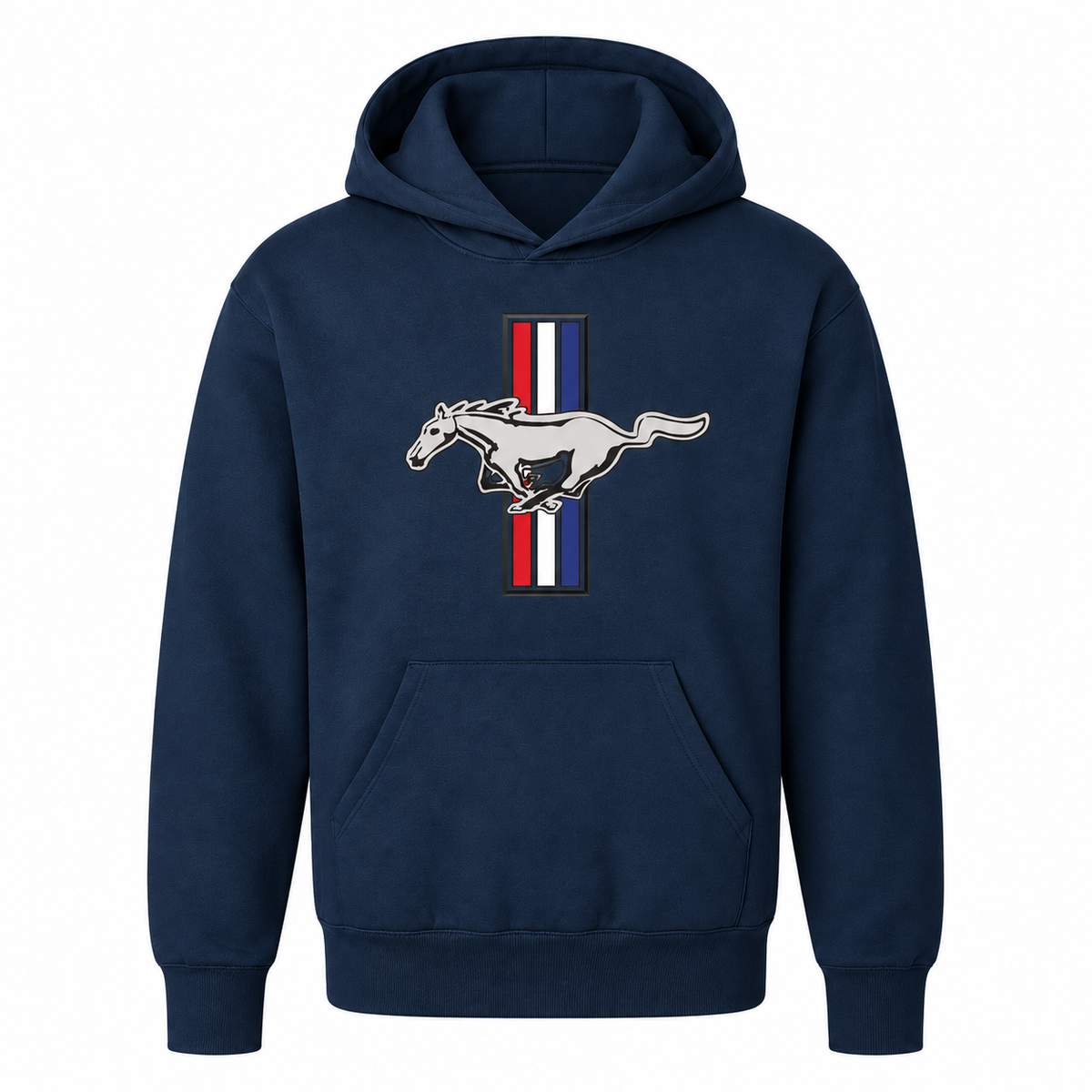 Ford Mustang New Navy youth hoodie main front view