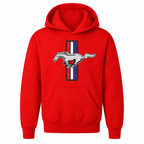 Ford Mustang New Red youth hoodie main front view