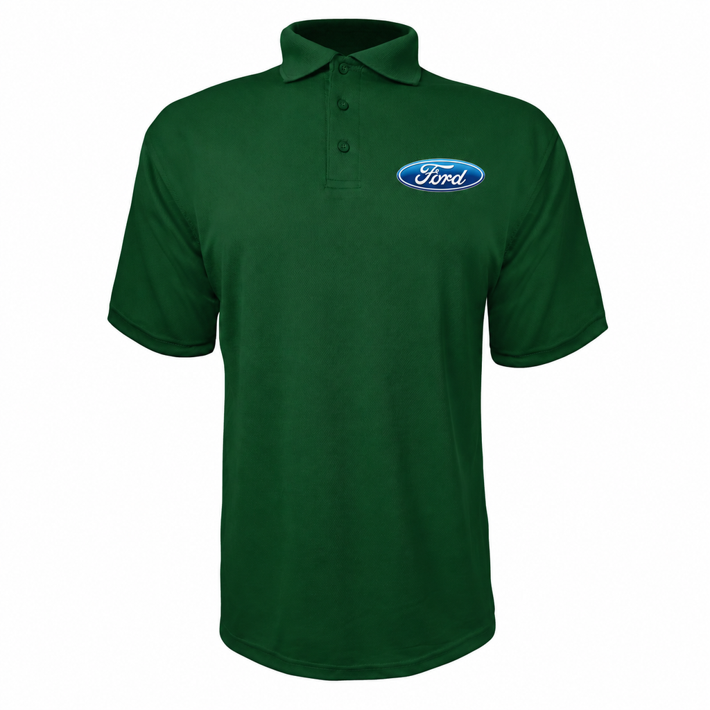 Men’s Ford Car Polyester Polo - Forest Green