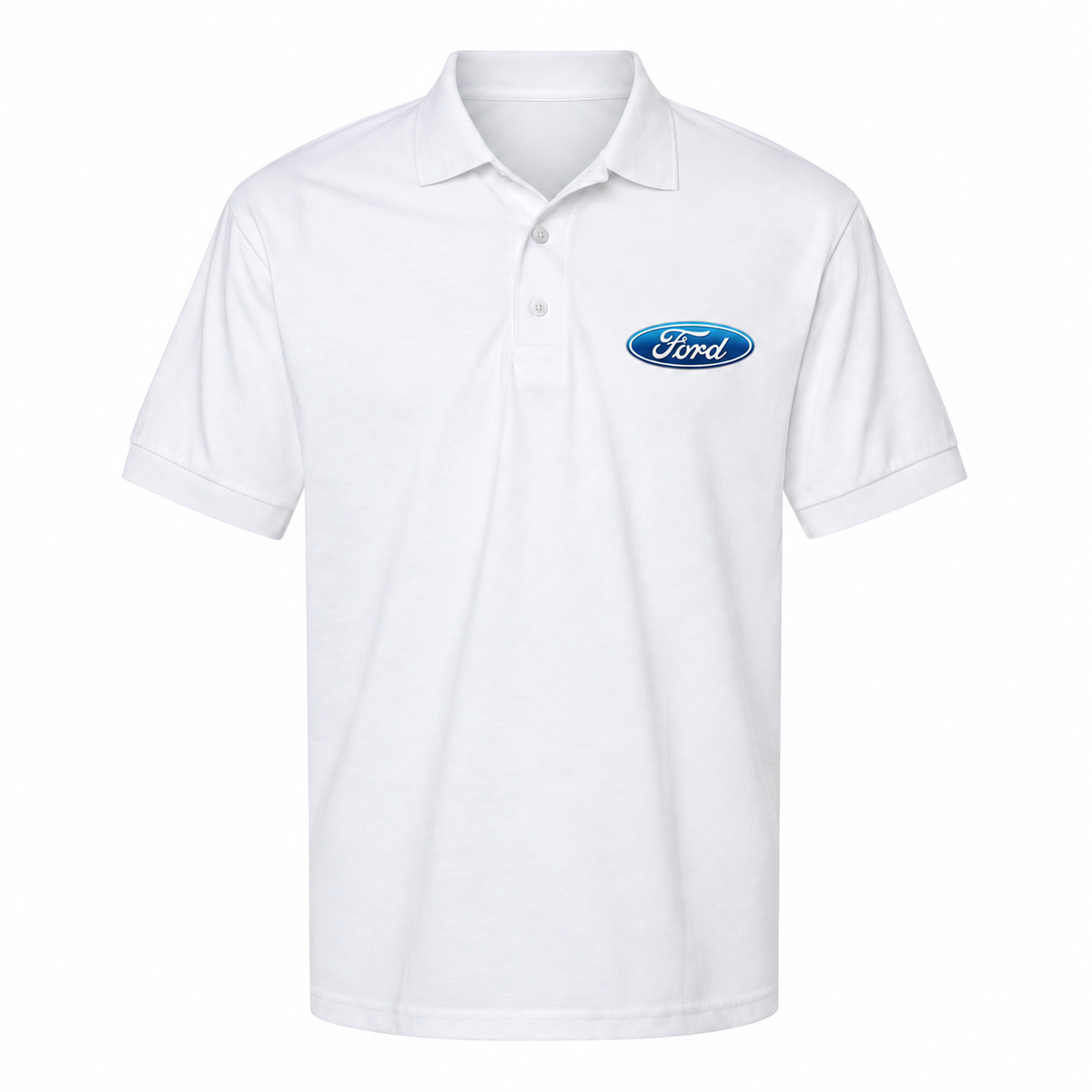 Men's Ford Dry Blend Polo — White — clean front main