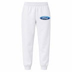 Ford youth jogger sweatpants in White, Youth Large ages 10–12