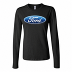 Women’s Ford Car Long Sleeve T-Shirt - Black