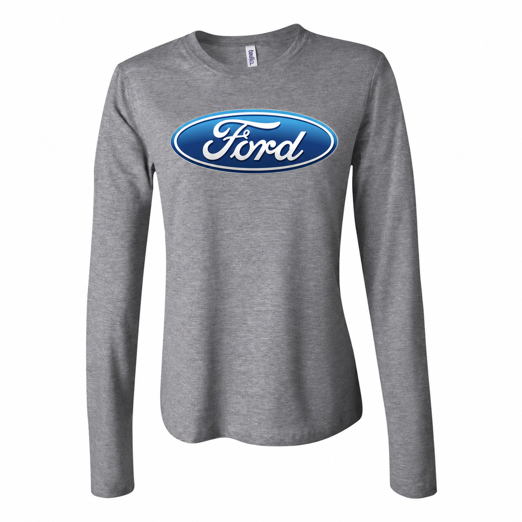 Women’s Ford Car Long Sleeve T-Shirt - Grey