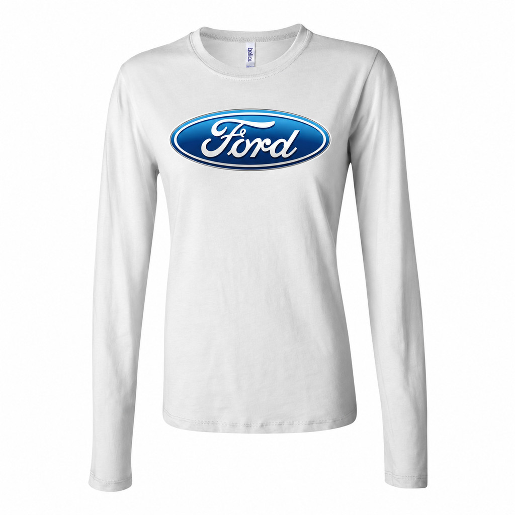 Women’s Ford Car Long Sleeve T-Shirt - White
