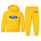 Ford youth hoodie jogger set, Yellow, Youth Large ages 10–12