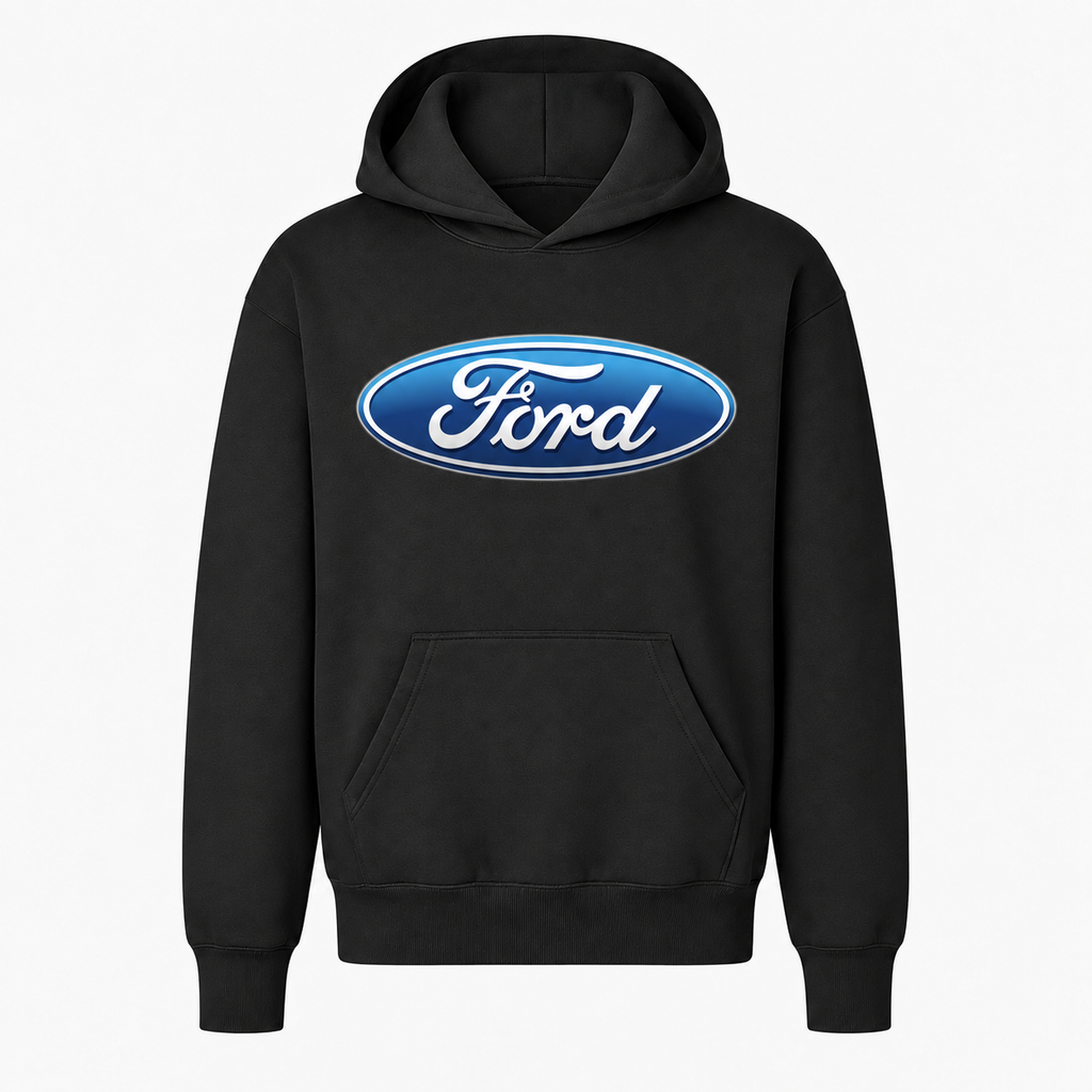Youth Kids Ford Car Pullover Hoodie - Black