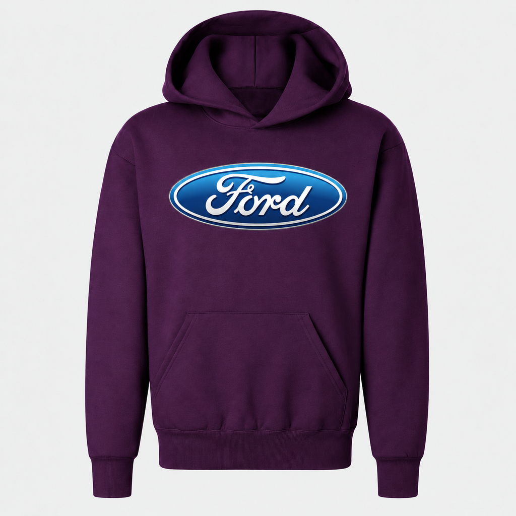 Youth Kids Ford Car Pullover Hoodie - Purple
