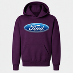 Youth Kids Ford Car Pullover Hoodie - Purple