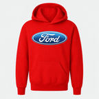 Youth Kids Ford Car Pullover Hoodie - Red