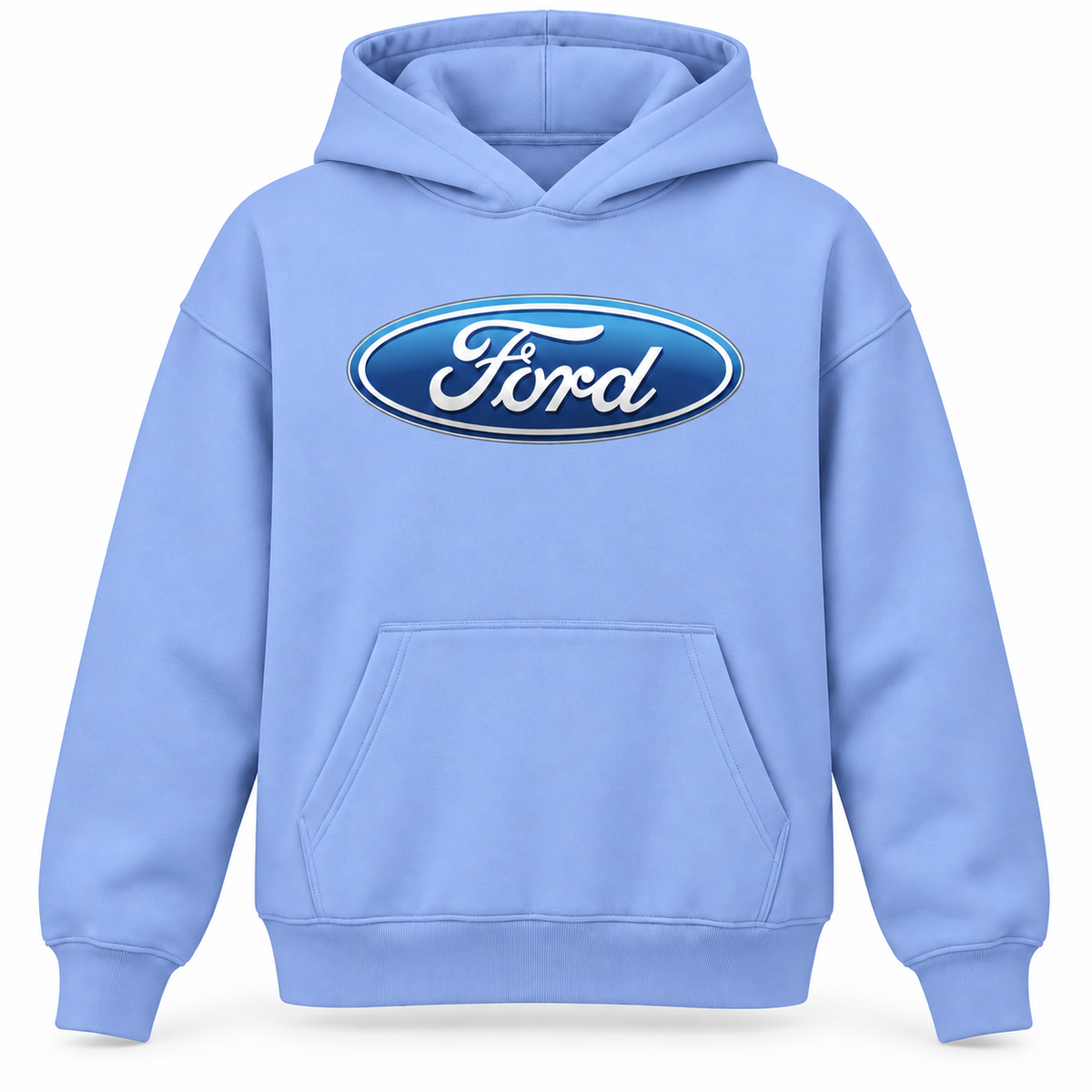 Youth Kids Ford Car Pullover Hoodie - Light Blue