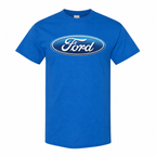 Youth Kids Ford Car Cotton T-Shirt - Blue
