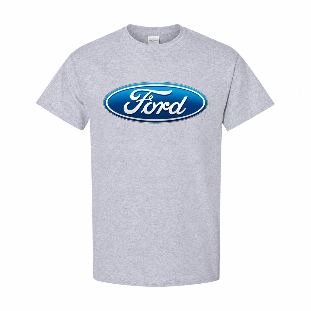 Youth Kids Ford Car Cotton T-Shirt - Grey