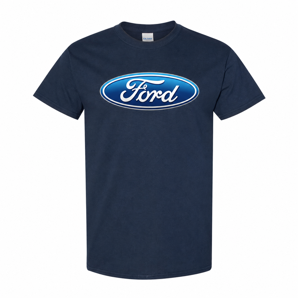 Youth Kids Ford Car Cotton T-Shirt - Navy