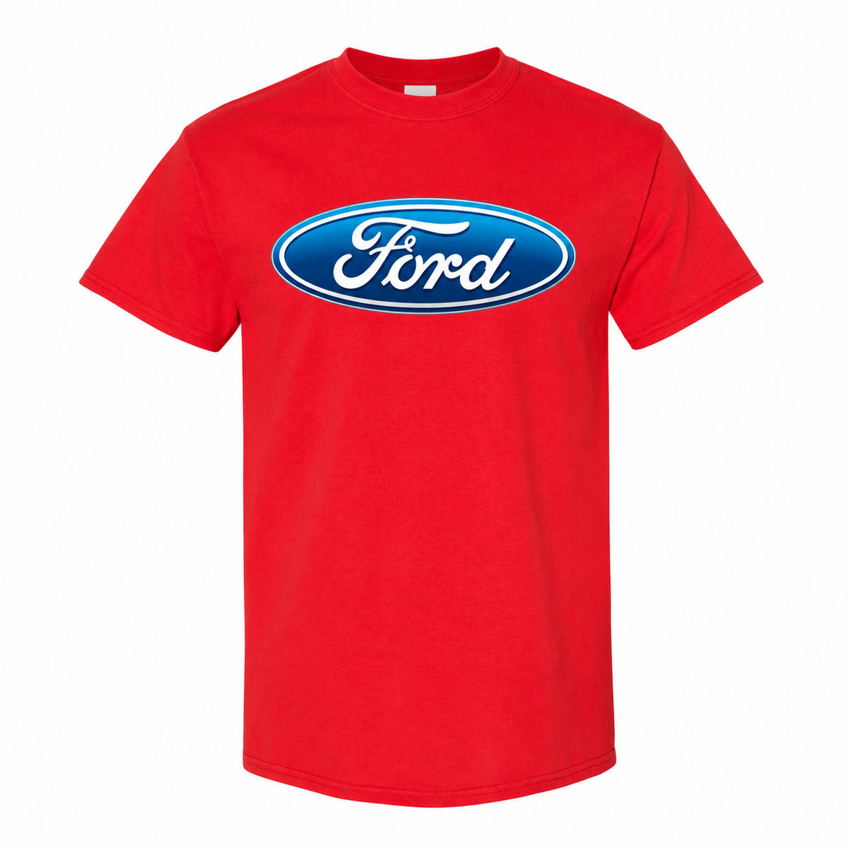 Youth Kids Ford Car Cotton T-Shirt - Red