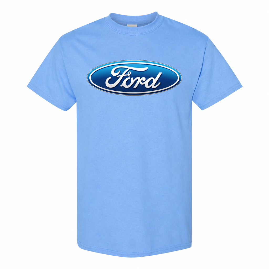 Youth Kids Ford Car Cotton T-Shirt - Sky Blue