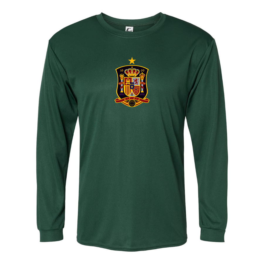 Men’s Spain National Soccer Team - C2 Sport - Performance Long Sleeve T-Shirt - 5104
