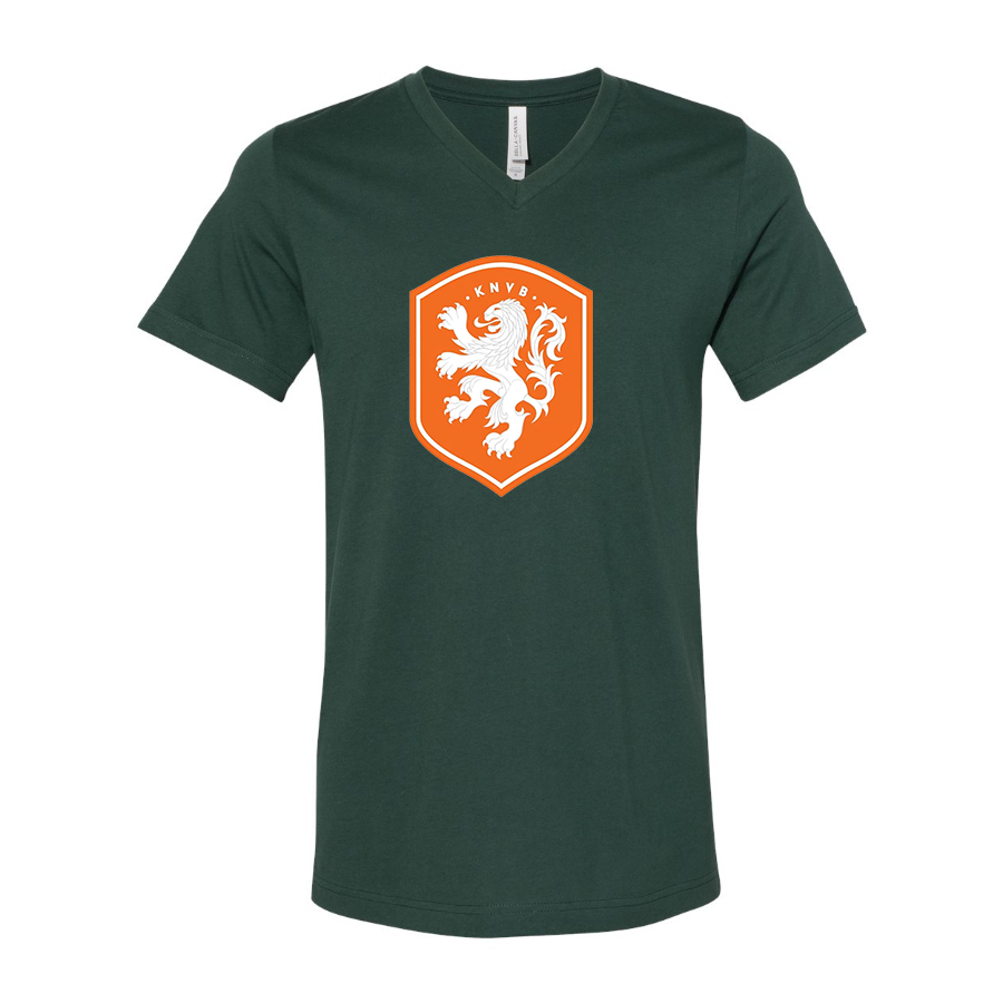 Men’s  Netherlands National Soccer Team  - BELLA + CANVAS - Jersey V-Neck Tee - 3005