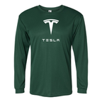 Men's Tesla Car -  Polyester Long Sleeve T-Shirt