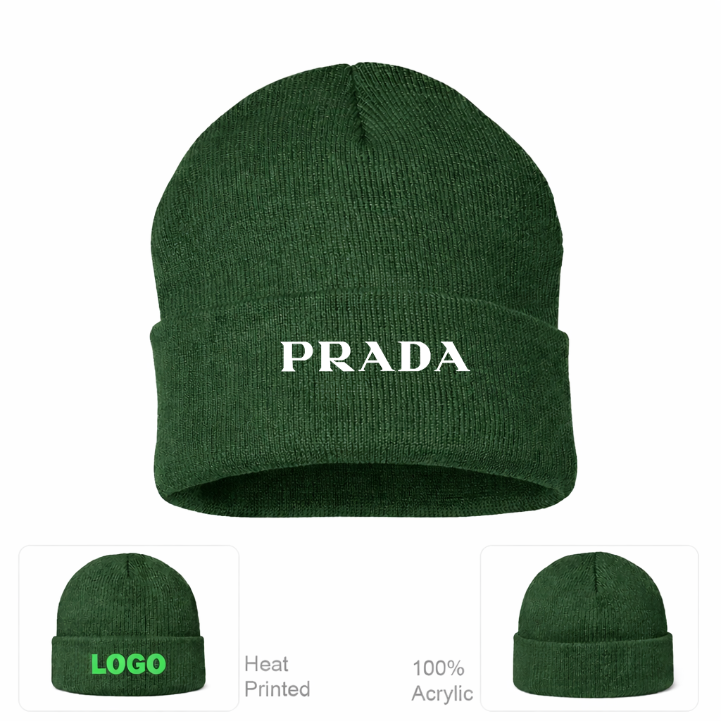 Prada Cuffed Beanie Hat
