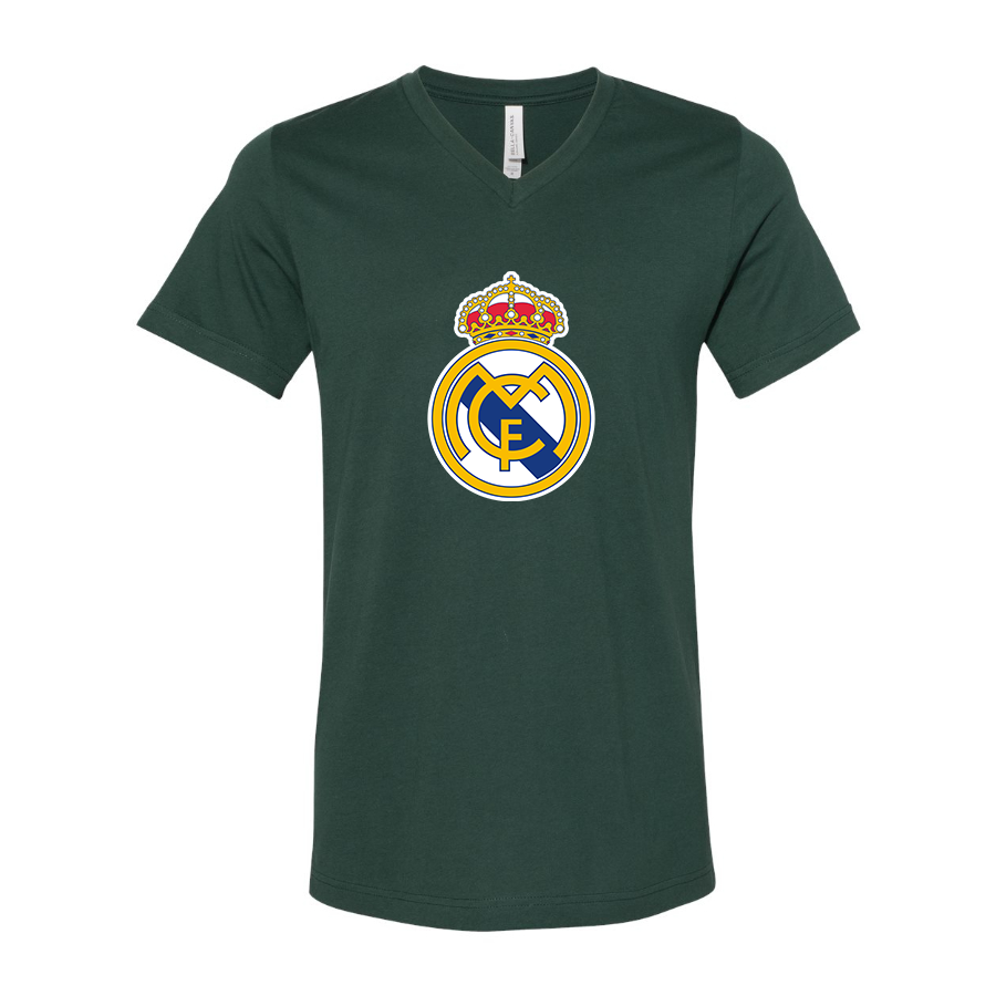 Men’s Real Madrid Soccer  - BELLA + CANVAS - Jersey V-Neck Tee - 3005