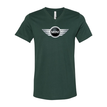 Men’s Mini Cooper Car NEW- BELLA + CANVAS - Jersey V-Neck Tee - 3005