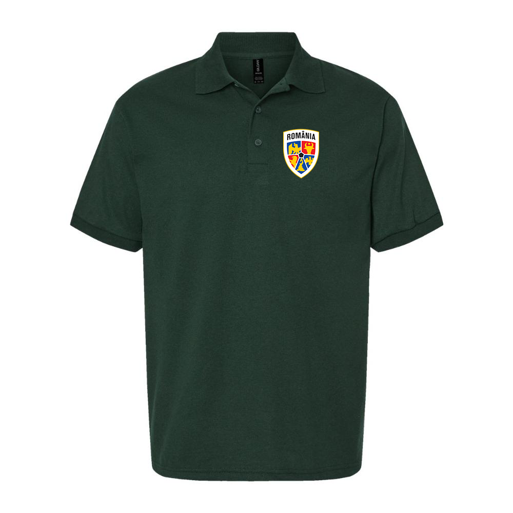 Men's Romania National Soccer Team Dry Blend Polo