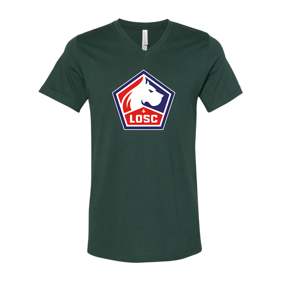 Men’s  Lille Olympique FC - BELLA + CANVAS - Jersey V-Neck Tee - 3005