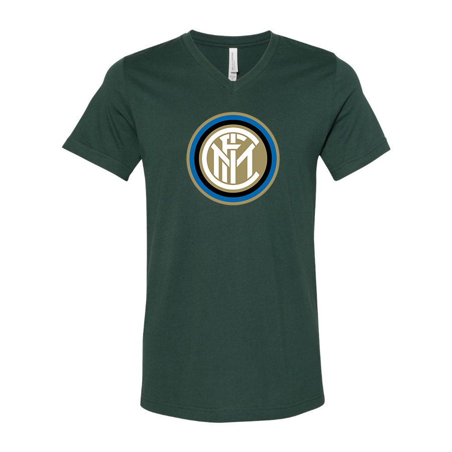 Men’s Inter Milan Soccer - BELLA + CANVAS - Jersey V-Neck Tee - 3005
