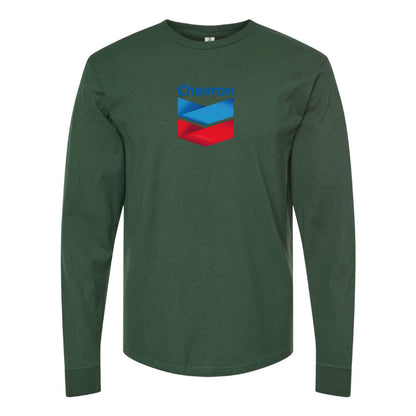 Men's Chevron Gas Station  Long Sleeve T-Shirt