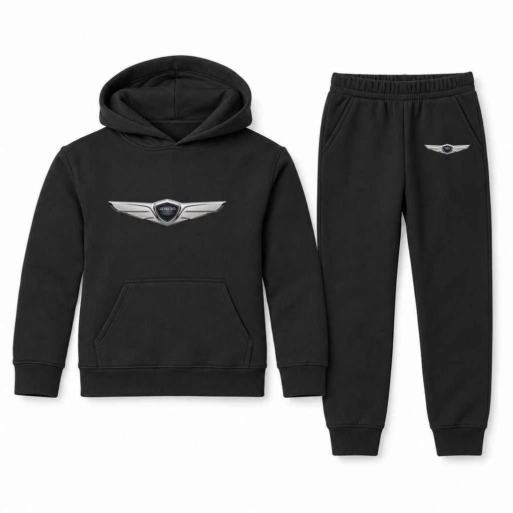 Genesis youth hoodie jogger set, Black, Youth Large ages 10–12