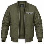 Men’s Genesis Car Lightweight Bomber Jacket Windbreaker Softshell Varsity Jacket Coat - Army Green