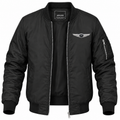 Men’s Genesis Car Lightweight Bomber Jacket Windbreaker Softshell Varsity Jacket Coat - Black