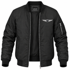 Men’s Genesis Car Lightweight Bomber Jacket Windbreaker Softshell Varsity Jacket Coat - Black