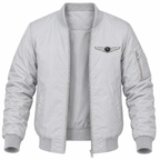 Men’s Genesis Car Lightweight Bomber Jacket Windbreaker Softshell Varsity Jacket Coat - Grey