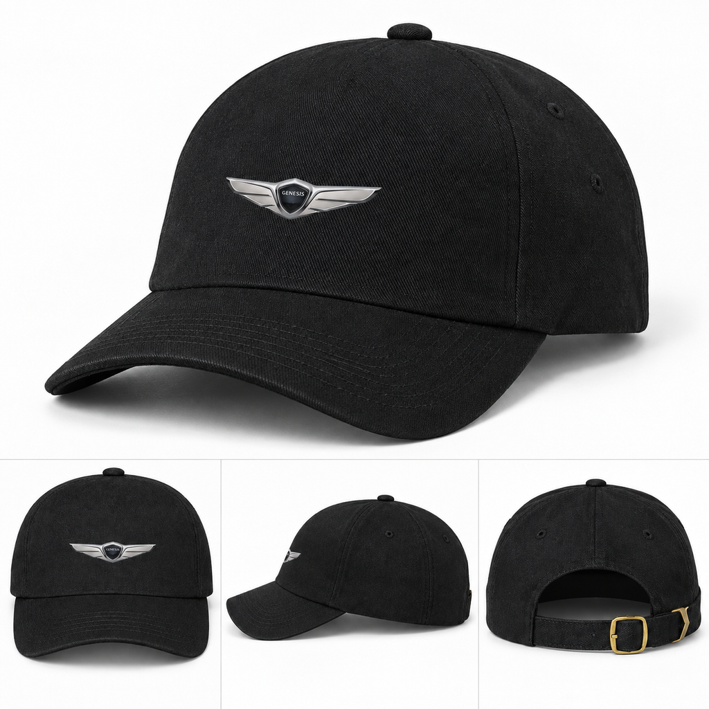 Genesis Car Dad Baseball Cap Hat | Color: Black | Image 4