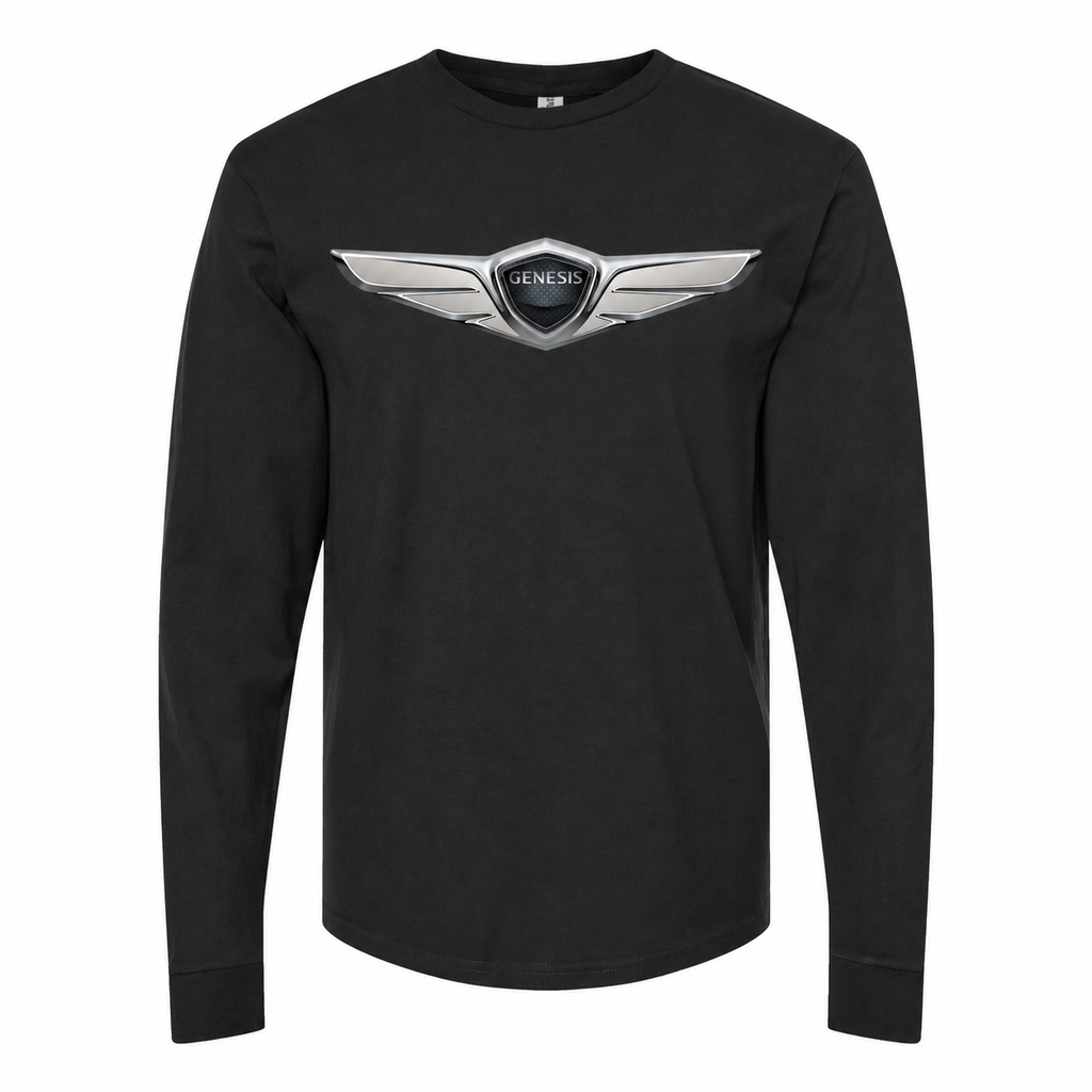 Men’s Genesis Car Cotton Long Sleeve T-Shirt - Black