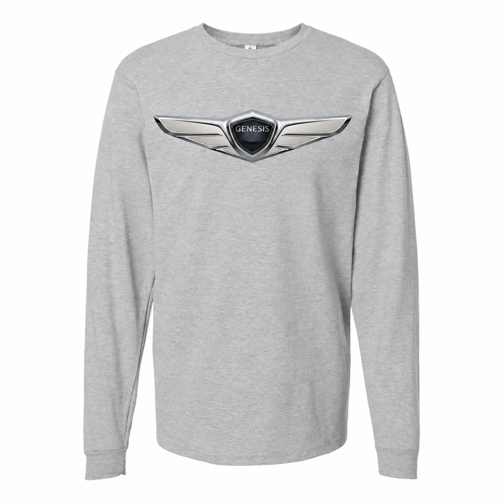 Men’s Genesis Car Cotton Long Sleeve T-Shirt - Grey