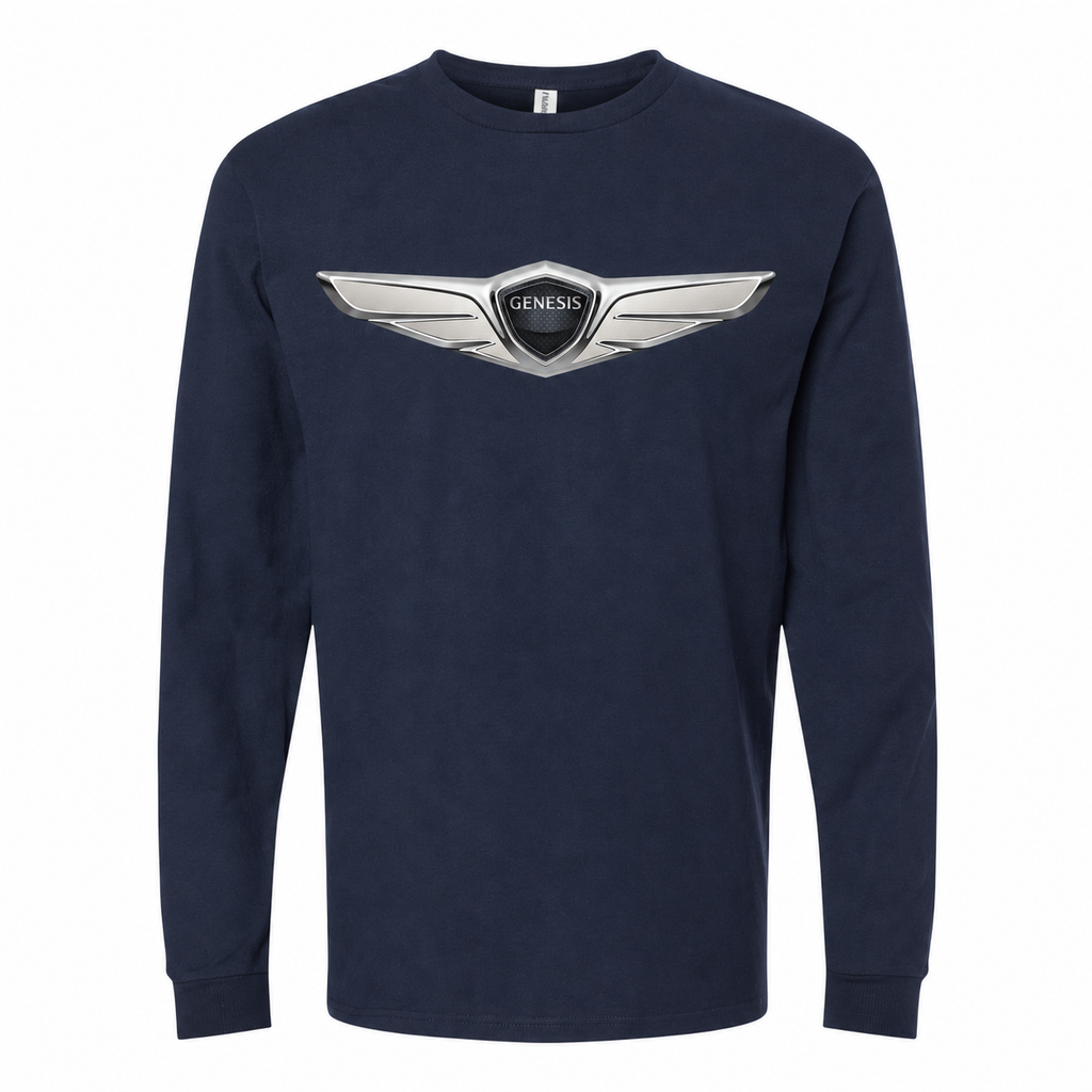 Men’s Genesis Car Cotton Long Sleeve T-Shirt - Navy