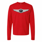 Men’s Genesis Car Cotton Long Sleeve T-Shirt - Red