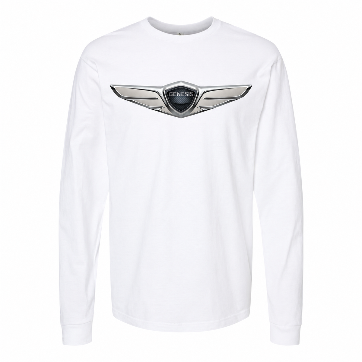 Men’s Genesis Car Cotton Long Sleeve T-Shirt - White
