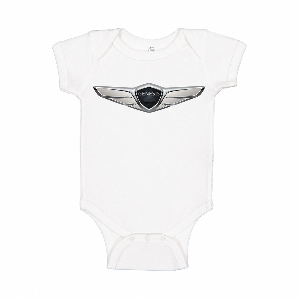 Genesis Car Baby Romper Onesie - White