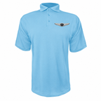 Men’s Genesis Car Polyester Polo - Carolina Blue
