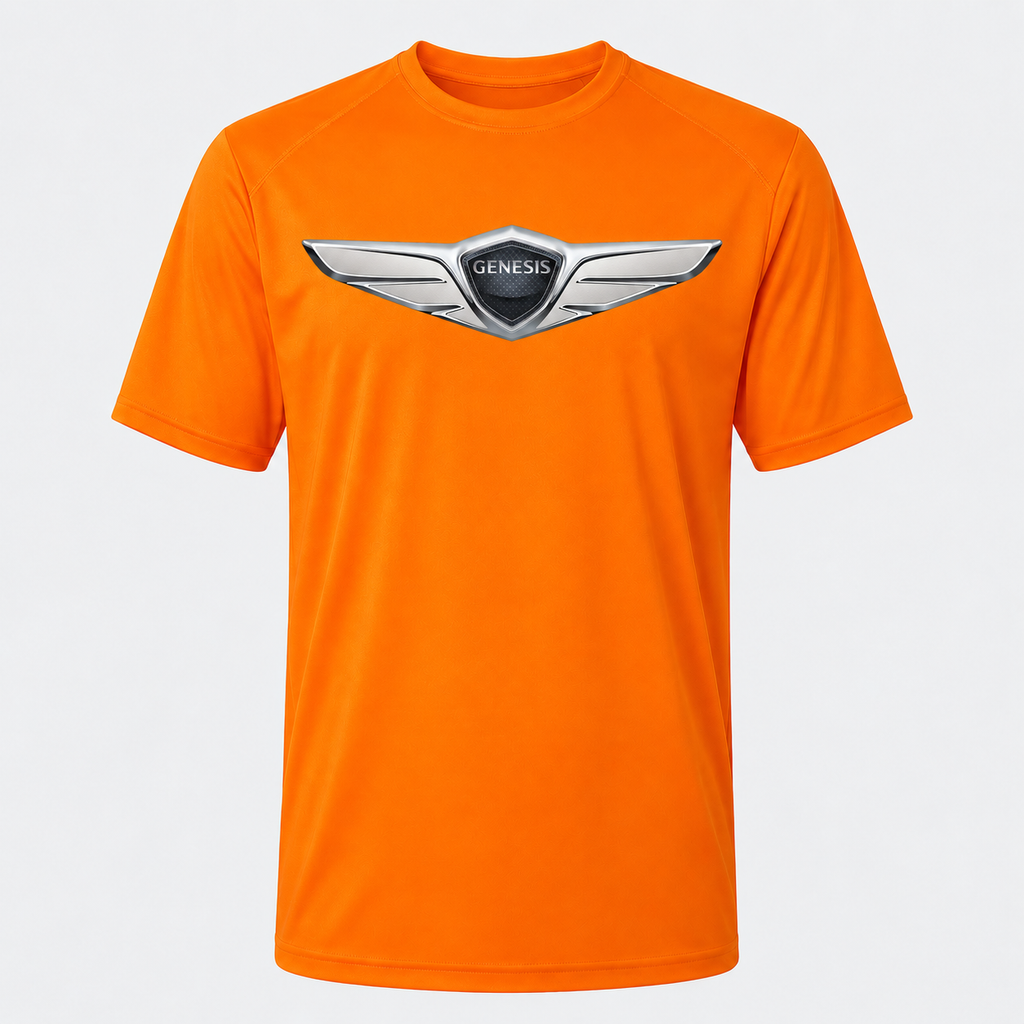 Men’s Genesis Car Polyester T-Shirt - Orange