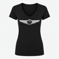 Women’s Genesis Car V-Neck T-Shirt - Black
